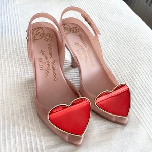 Vivienne Westwood x Melissa Lady Dragon red heart heel 8.5